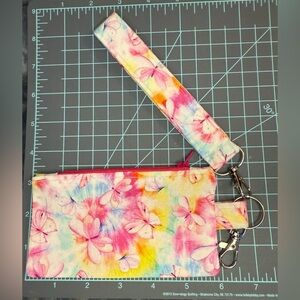 Colorful Butterfly Wristlet Clutch